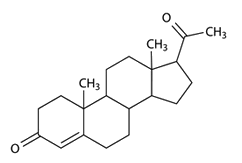 Strukturformel Progesteron