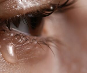 Lippenherpes traurig