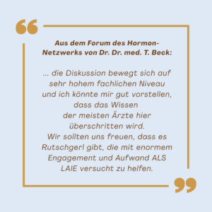 Mein Lob Hormon-Netzwerk-Forum Dr. Dr. Thomas Beck
