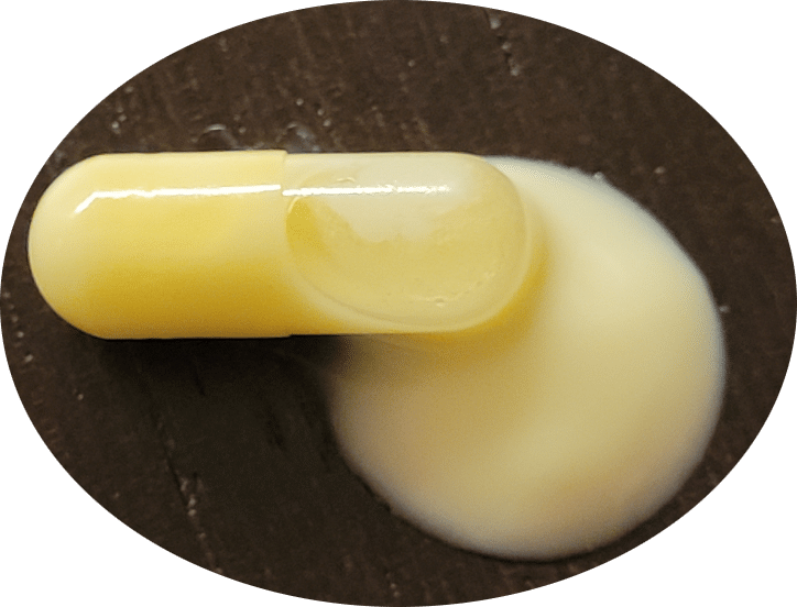 Konsistenz Inhalt meiner Hormon-Kapseln